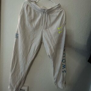 White Nike sweat pants